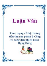 Thực trạng về thị trường tiêu thụ sản phẩm ở Công ty bóng đèn phích nước Rạng Đông