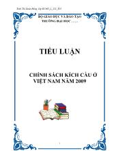 Tiểu luận Chính sách kích cầu ở Việt Nam năm 2009
