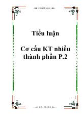 Tiểu luận Cơ cấu kinh tế nhiều thành phần P.2