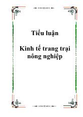 Tiểu luận Kinh tế trang trại nông nghiệp