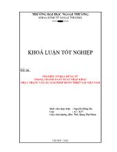 Tiểu luận Tìm hiểu về bộ chứng từ trong thanh toán xuất nhập khẩu thực trạng và các giải pháp hoàn thiện tại Việt Nam