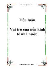 Tiểu luận Vai trò của nền kinh tế nhà nước