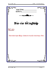 Tình hình họat động và doanh thu của khách sạn Rex