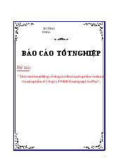 Tình hình hoạt động về công táctiêu thụ sản phẩm và doanh thu sản phẩm ở Công ty TNHH Thương mại An Phú