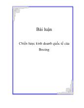 Bài luận Chiến lược kinh doanh quốc tế của Boeing