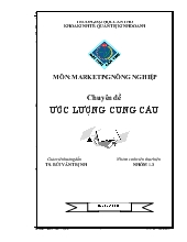 Báo cáo Ước lượng cung cầu