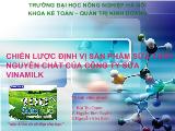Chiến lược định vị sản phẩm sữa tươi nguyên chất của công ty sữa Vinamilk