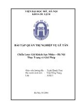 Chiến Lược Giá Khách Sạn Nikko – Hà Nội Thực Trạng và Giải Pháp