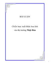 Chiến lược xuất khẩu hoa khô vào thị trường Nhật Bản