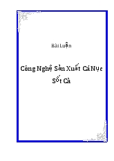 Công nghệ sản xuất cá nục sốt cà