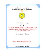 Đề tài Kế hoạch xây dựng thương hiệu khoai lang ba hạo ở thị trường Việt Nam giai đoạn 2008-2010