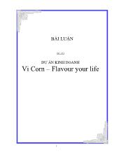 Dự án kinh doanh Vi Corn – Flavour your life