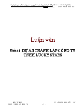 Dự án thành lập công ty trách nhiệm hữu hạn Lucky Stars