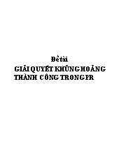 Giải quyết khủng hoảng thành công trong PR