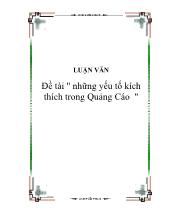 Luận văn Những yếu tố kích thích trong Quảng Cáo