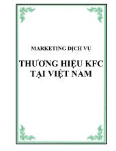 Marketing dịch vụ- Thương hiệu KFC tại Việt Nam
