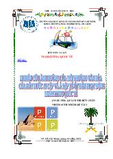 Nghiên cứu ảnh hưởng của môi trường văn hóa của đất nước Ai Cập và Ả Rập Xê-Út đến hoạt động marketing quốc tế