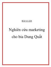 Nghiên cứu marketing cho bia Dung Quất