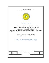 Phân tích tình hình tín dụng thương nghiệp-Dịch vụ tại ngân hàng công thương An Giang