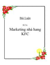 Tiểu luận Marketing nhà hang KFC