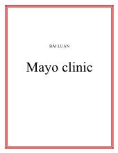 Tiểu luận Mayo clinic