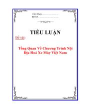 Tiểu luận Tổng quan về chương trình nội địa hoá xe máy Việt Nam