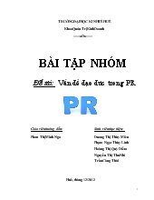 Vấn đề đạo đức trong PR
