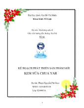 Đề tài Kế hoạch phát triển sản phẩm mới kem sữa chua Yar
