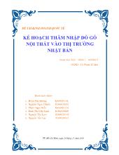 Đề tài Kinh doanh quốc tế kế hoạch thâm nhập đồ gỗ nội thất vào thị trường Nhật Bản