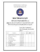 Đề tài Lựa chọn một sản phẩm của 1 công ty kinh doanh cụ thể? Phân tích nội dung quản trị kênh phân phối của công ty đó