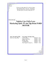 Đề tài Nghiên cứu chiến lược marketing quốc tế của tập đoàn Ford Motor