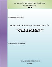 Đề tài Phân tích chiến lược marketing của Clear Men