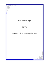 Đề tài Phong cách nhà quản trị