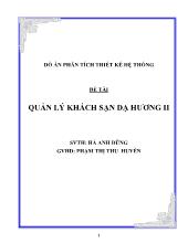 Đề tài Quản lý khách sạn Dạ Hương II