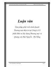 Giải pháp phát triển kinh doanh Thương mại điện tử tại Công ty Cổ phần Đầu tư Xây dựng Thương mại và Quảng cáo Đại Nguyễn - Đà Nẵng