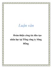 Hoàn thiện công tác đào tạo nhân lực tại Tổng công ty Sông Hồng