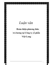 Hoàn thiện phương thức trả lương tại Công ty cổ phần Việt Long