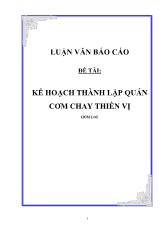 Kế hoạch thành lập quán cơm chay thiền vị