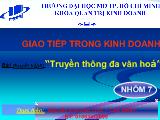 Kỹ năng giao tiếp trong kinh doanh - Truyền thông đa văn hoá