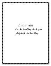 Luận văn Cơ cầu lao động và các giải pháp kích cầu lao động