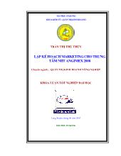 Luận văn Lập kế hoạch marketing cho trung tâm NIIT Angimex 2008
