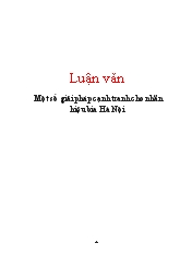 Luận văn Một số giải pháp cạnh tranh cho nhãn hiệu bia Hà Nội