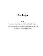 Một số giải pháp nhằm thúc đẩy hoạt động tiêu thụ sản phẩm dệt may trên thị trường nội địa và thị trường Hà Nội của Công ty Dệt kim Đông Xuân