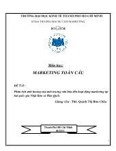 Phân tích ảnh hưởng của môt trường văn hóa đến hoạt động marketing tại hai quốc gia Nhật Bản và Hàn Quốc