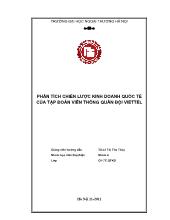 Phân tích chiến lược kinh doanh quốc tế của tập đoàn viễn thông quân đội Viettel