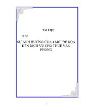 Sự ảnh hưởng của 4 mối đe dọa đến dịch vụ cho thuê văn phòng