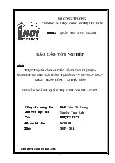 Thực trạng và giải pháp nâng cao hiệu quả Marketing cho sản phẩm tại công ty dệt may xuất khẩu Thành Công tại Thái Bình