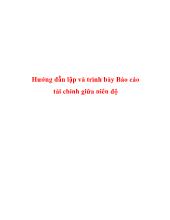 Báo cáo Hướngdẫn lập và trình bày tài chính giữa niên độ