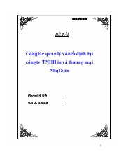 Công tác quản lý vốn cố định tại công ty trách nhiệm hữu hạn in và thương mại Nhật Sơn