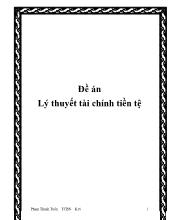 Đề án Lý thuết tài chính tiền tệ